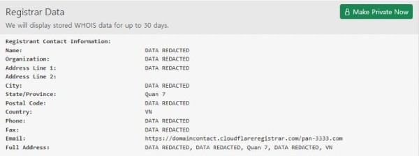 판도라 registrar data