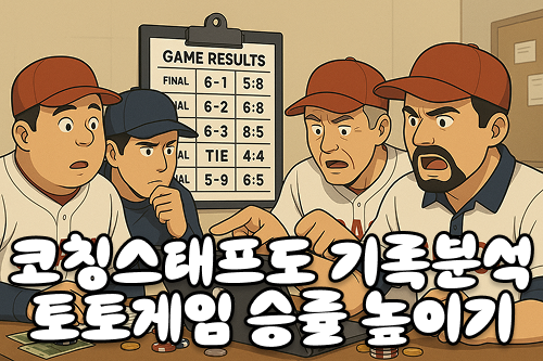 코칭스태프도 참고하는 기록 분석으로 토토게임 수익을 잡는 법