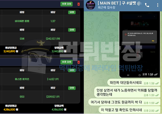 메인벳 먹튀사이트 피해 증거 자료